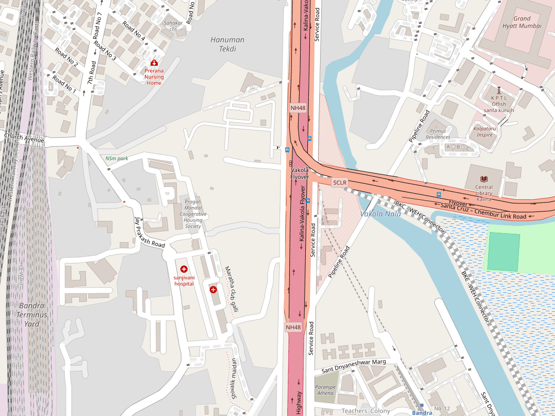 Map showing Granth Motors in Santacruz (East), Mumbai